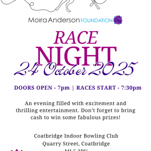2025 Moira Anderson Foundation Race Night Flyer